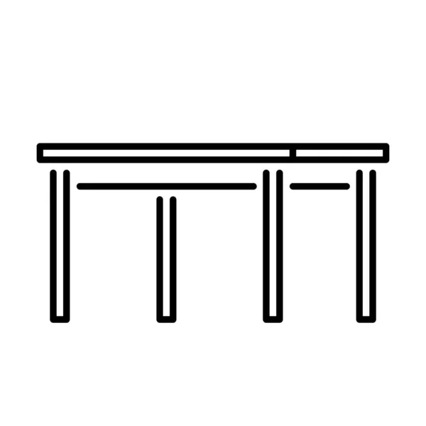 Tisch Interieur Vektorsymbol — Stockvektor