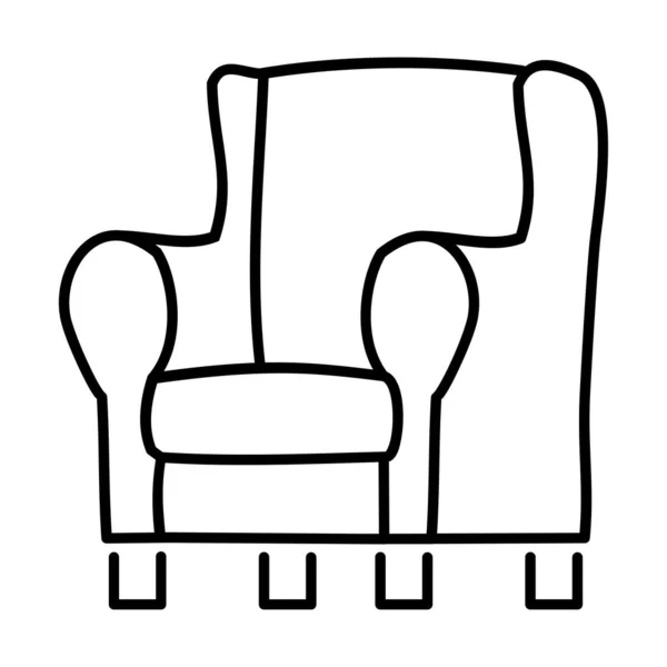 Stuhl Sofa Interieur Vektor Symbol — Stockvektor