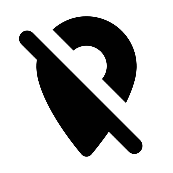 Konum Devre Dışı Sinyal Sistemi Vektör Simgesi