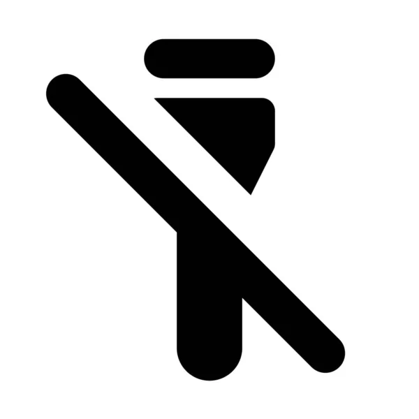 El Feneri Kapalı Sistem Vektör Simgesi