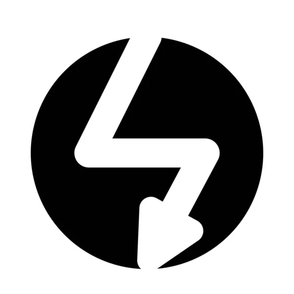 Sistema Thunderbolt Vector Icon — Vector de stock