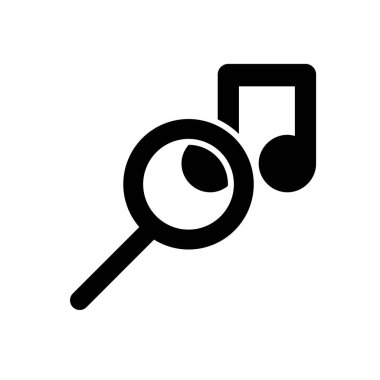 Müzik Arama Web Simge Vektör