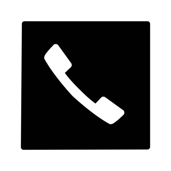 Phone Button Square Web Icon Vector — Stock Vector