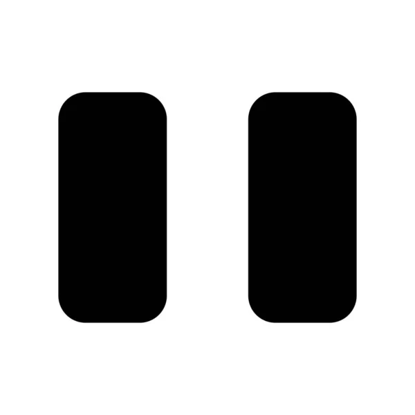 Duraklatma Düğmesi 1 Sistem Simgesi Vektörü