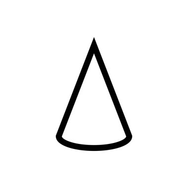 Koni Matematik Geometri Belge Simge Vektörü