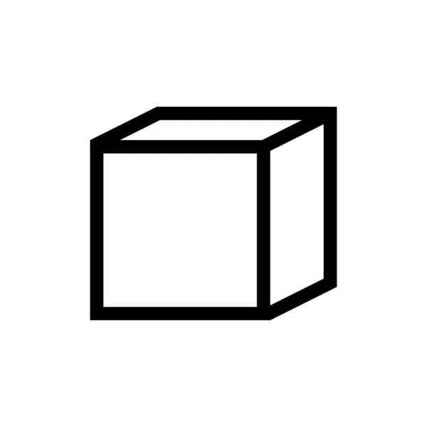 Cubo Matemáticas Documento Icono Vector — Vector de stock