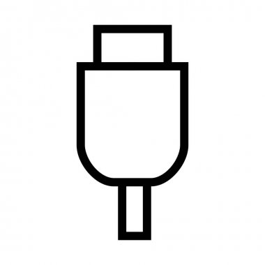 Usb, Çıkarılabilir Donanım, Bilgisayar Kablosu Bağlantı Simge Vektörü.