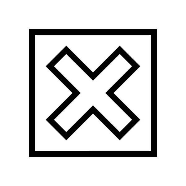 Yanlış, Kapat, Çıkış Komut Simgesi Vektörü