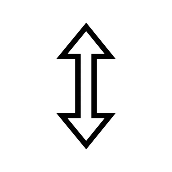 Yukarı ve Aşağı Simgesi. Seçili Nesneyi Dikey Simge Vektörü Çevir