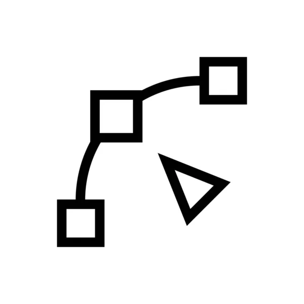 Düğümlere Göre Yolu Düzenleme Simge Vektörü