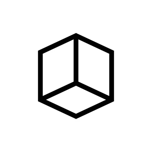 Box Cube Icon Vecor — Stock Vector