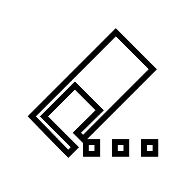 Icono Borrador Utilizado Programa Informático Dibujo Vector — Vector de stock