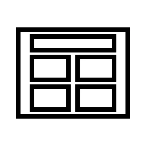 Présentation Générale Slide Template Icon Vector — Image vectorielle