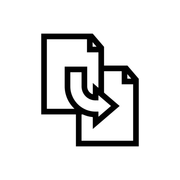 Duplicar Arquivo Documento Slide Icon Vector — Vetor de Stock