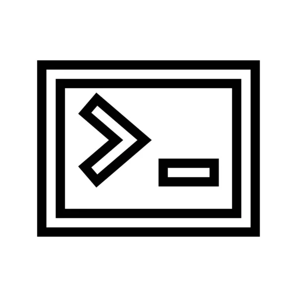 Bilgisayar Yöneticisi Terminal Simge Vektörü