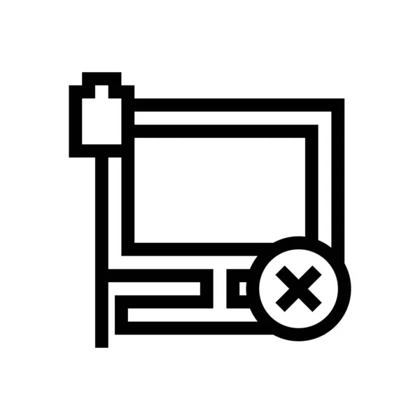 Bilgisayar Ethernet Bağlantısı Bağlantısı Kesilen Simge Vektörü