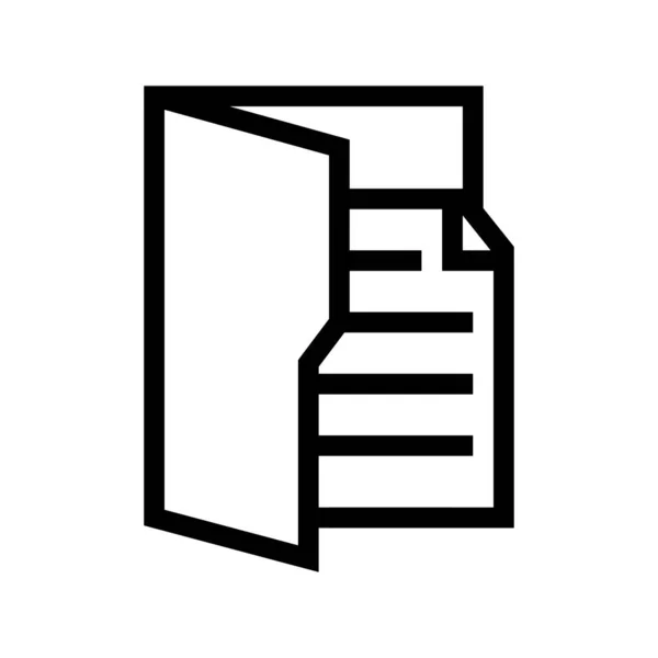 Dossier Fichier Document Vecteur Icône Ordinateur — Image vectorielle