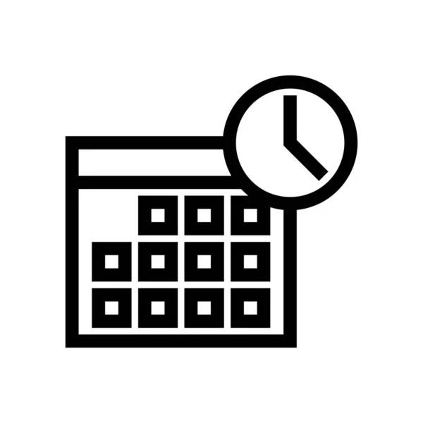 Agenda Horario Calendario Icono Vector — Archivo Imágenes Vectoriales