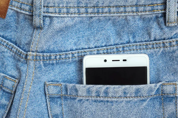 Cep telefonu poket mavi klasik kot pantolon
