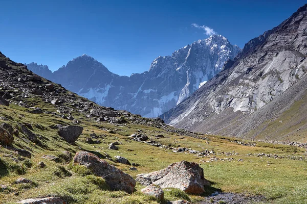 Montañas Glaciares Nevado Paisaje Pico Pasar Vista Exterior — Foto de Stock