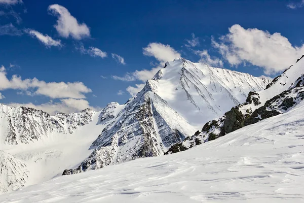 Montañas Glaciares Nevado Paisaje Pico Pasar Vista Exterior — Foto de Stock