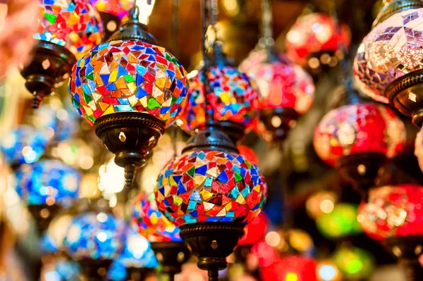Lampade Tradizionali Turche Epoca Nel Grand Bazaar Istanbul — Foto Stock