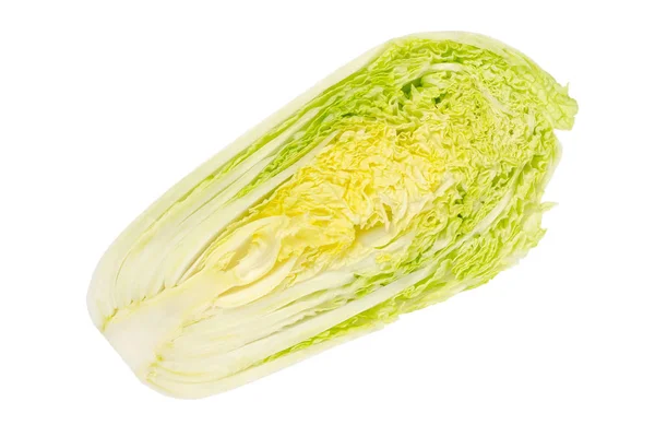 Napa Cabbage Half Chinese Cabbage Top View Also Nappa Wombok — Stock Photo, Image
