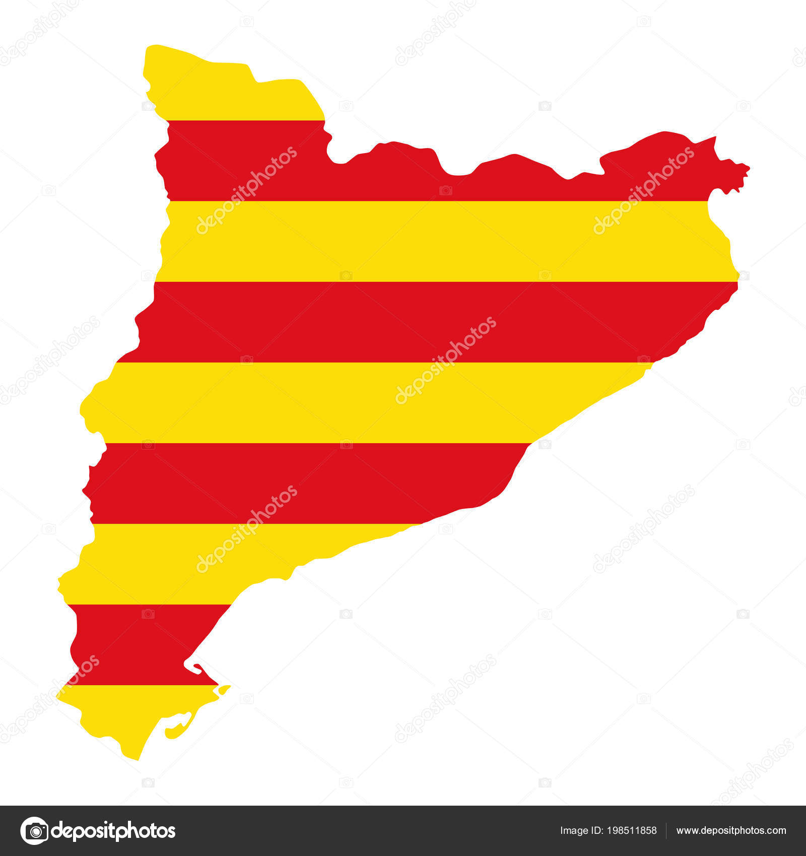 Silueta de la peninsula iberica | Bandera Cataluña Silueta ...