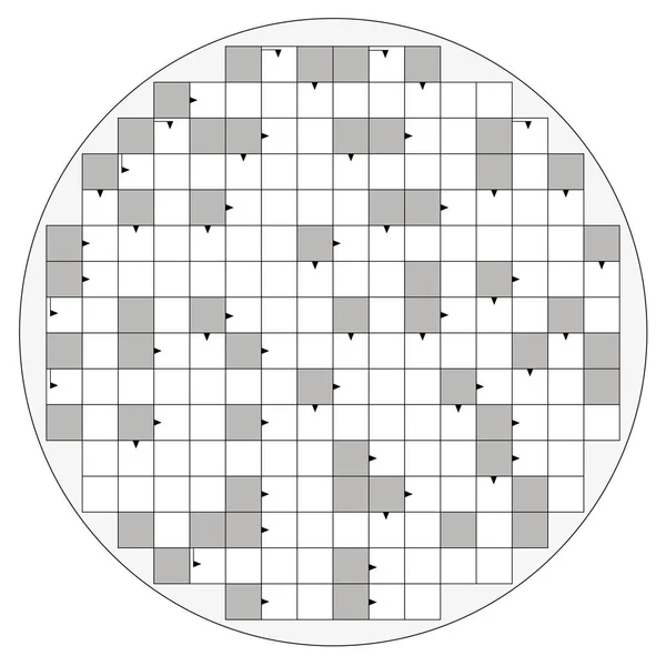 Patrón Crucigrama Redondo Con Flechas Cajas Vacías Para Insertar Cualquier — Archivo Imágenes Vectoriales