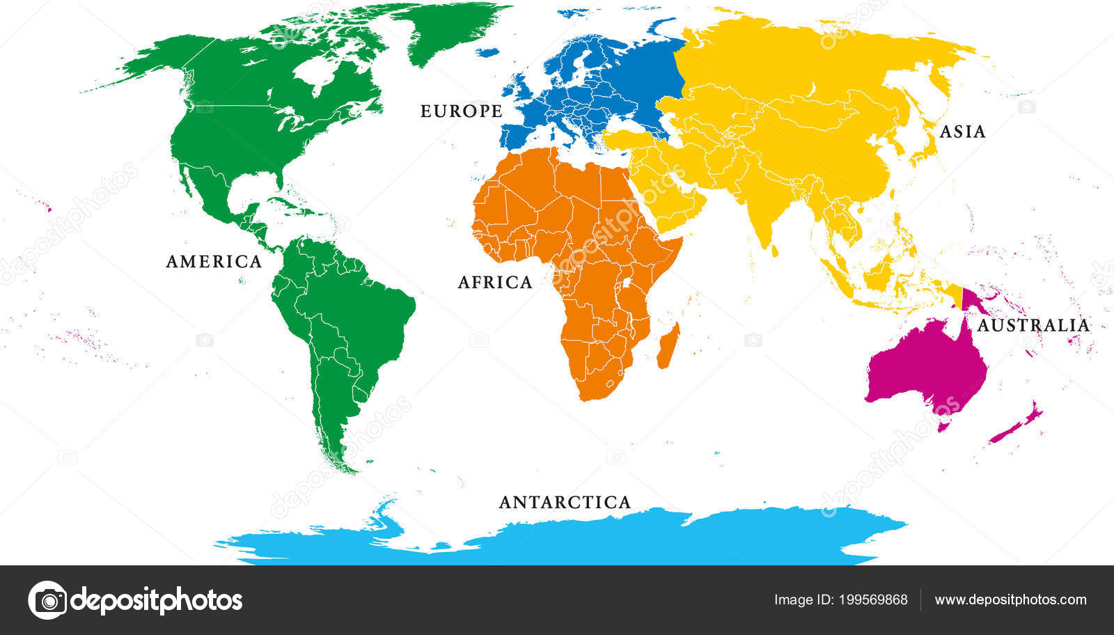 The Six Continents Of The World