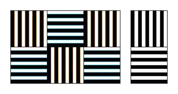 Illusion Optique Aquarelle Sur Les Grilles Les Fines Lignes Bleues — Image vectorielle