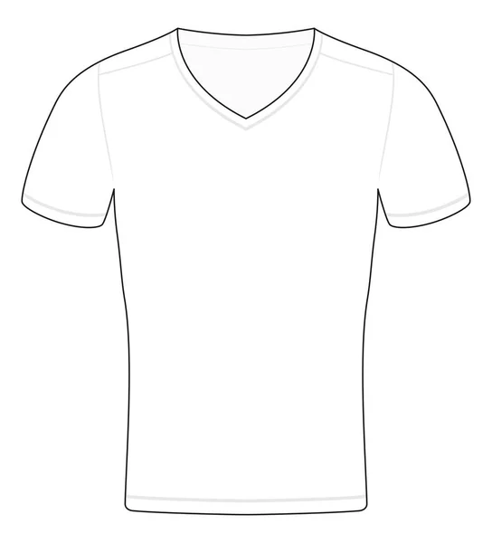 Modelo Shirt Delinear Ilustração Uma Amostra Esquemática Ser Colorida Rotulada —  Vetores de Stock