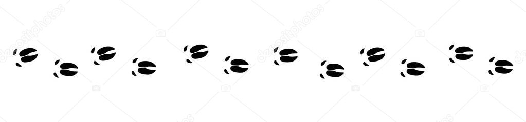 Pig tracks - isolated black icon vector illustration on white background.