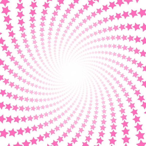 Pink stjerner spiral mønster lyse centrum – Stock-vektor