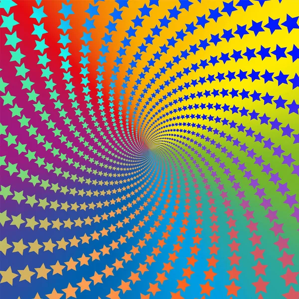 Зоряний візерунок Барвисте психоделічне гіпнотизування — стоковий вектор