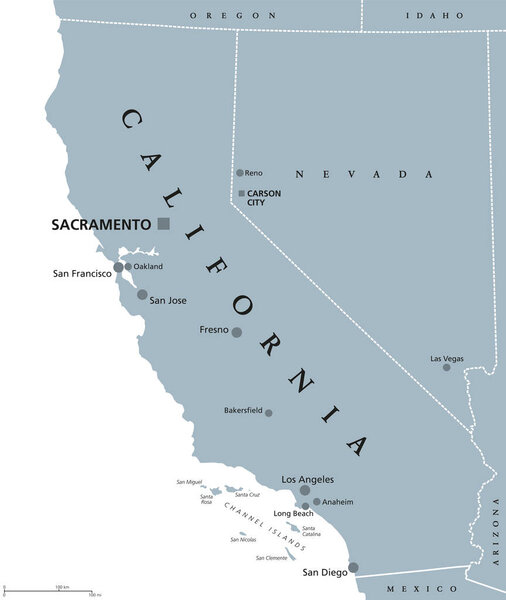 California United States political map