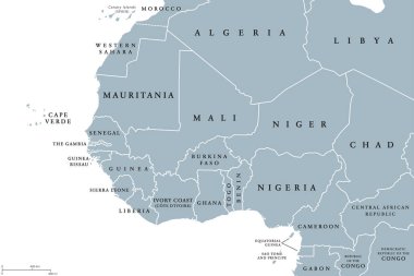 Batı Afrika bölgesi siyasi haritası