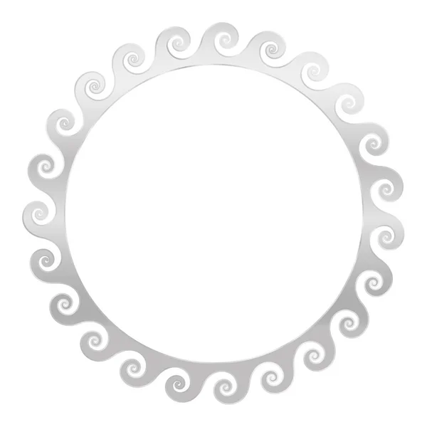 Espirales de plata marco olas inconsútiles — Archivo Imágenes Vectoriales