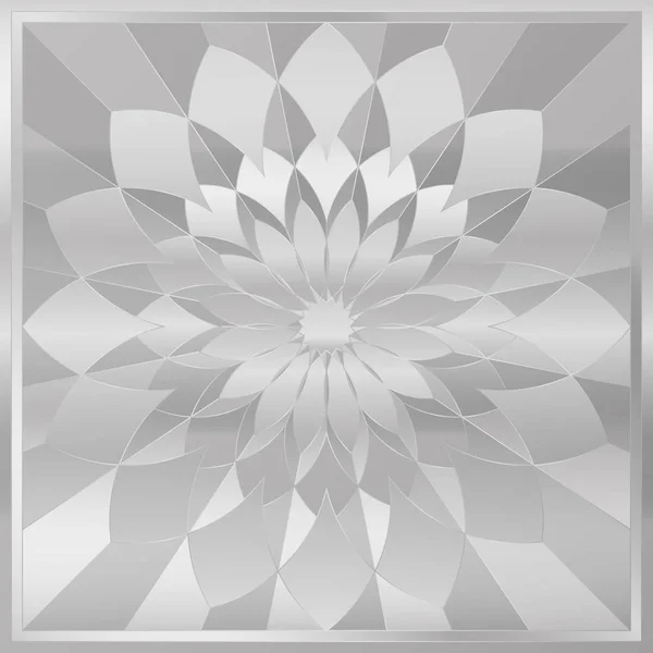 Silver Tile Marquetry Inlay Formato Cuadrado de Trabajo — Archivo Imágenes Vectoriales