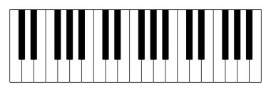 Müzik klavyesinde üç oktav