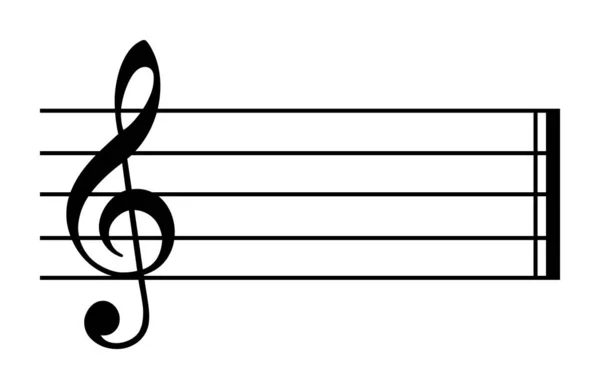 C major и A minor, trible clef — стоковый вектор