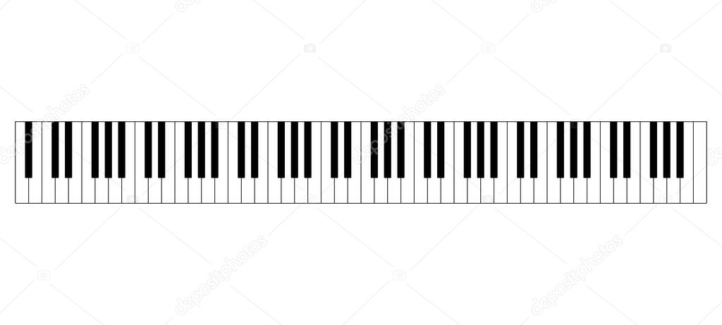 Grand piano keyboard layout