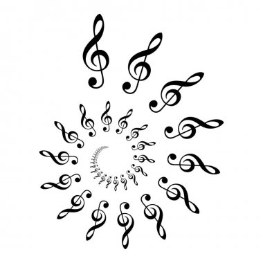 Treble clef spiral