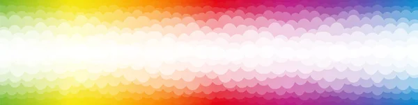 Bulles de couleur arc-en-ciel sur fond de spectre de couleur. Illustration vectorielle sur fond blanc . — Image vectorielle
