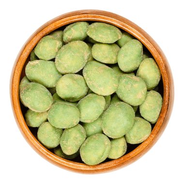 Ahşap kase wasabi fıstık