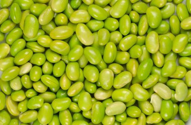 Edamame. Yeşil soya fasulyesi makro gıda fotoğraf