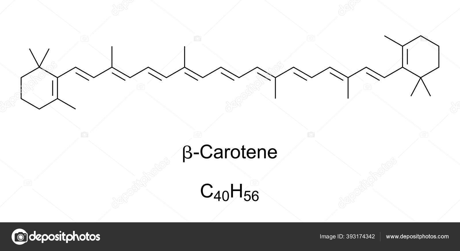 Beta Carotene Chemical Structure Organic Strongly Colored Red Orange