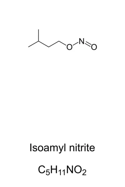 Nitrito Isoamilo Nitrito Amilo Conocido Como Poppers Estructura Química Como — Archivo Imágenes Vectoriales