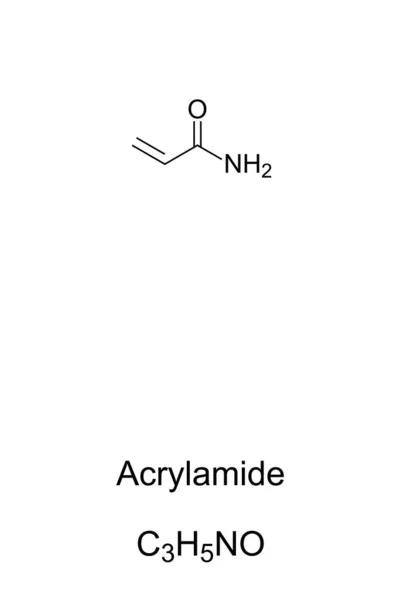 Acrylamide Amide Acrylique Structure Chimique Très Toxique Cancérogène Peut Être — Image vectorielle