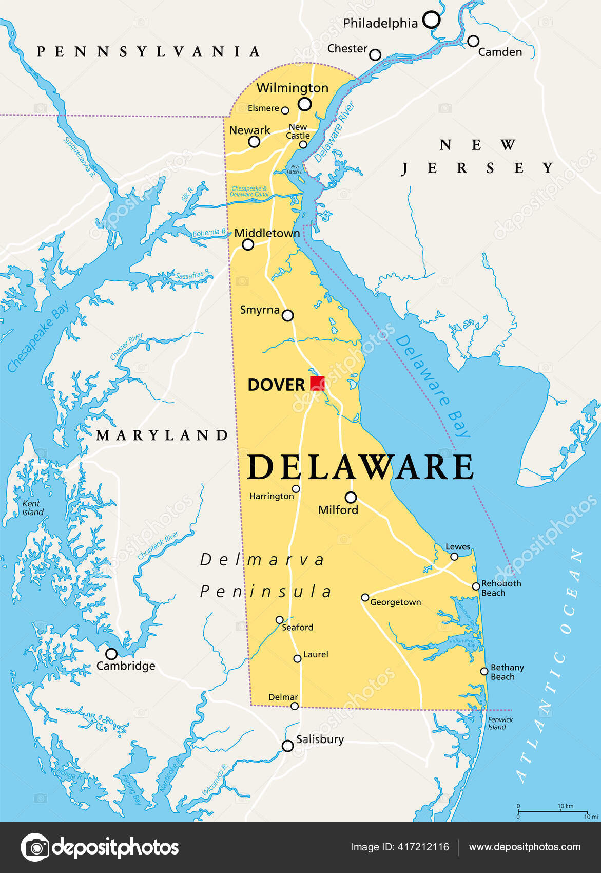 3d Political Map Of Delaware Royalty Free Stock Photo vrogue co